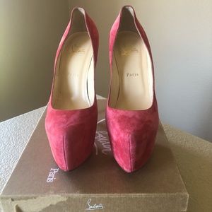 Christian Louboutin Suede Platform Heels 160mm 41